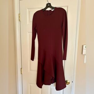 Givenchy Dark Cherry 🍒 color Asymmetrical Dress Size Small